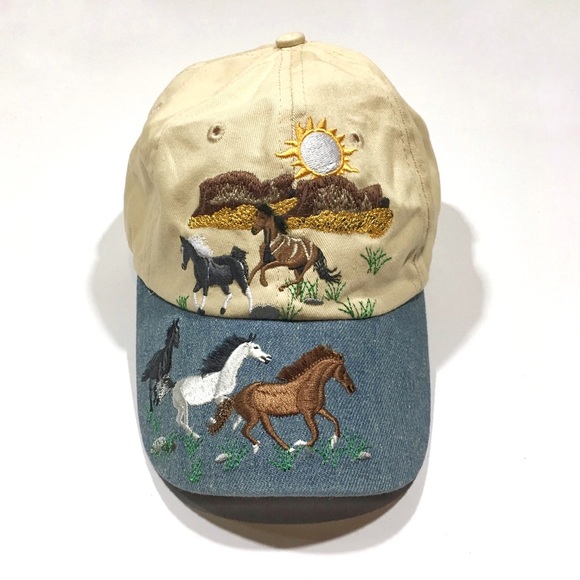 horse embroidered baseball caps